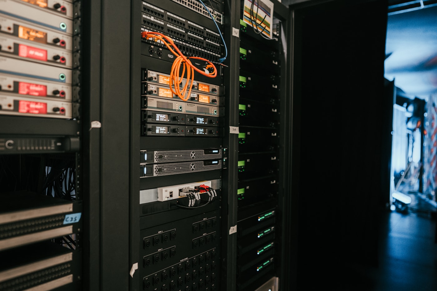 server rack in a European data center — physical infrastructure behind EU data residency guarantees