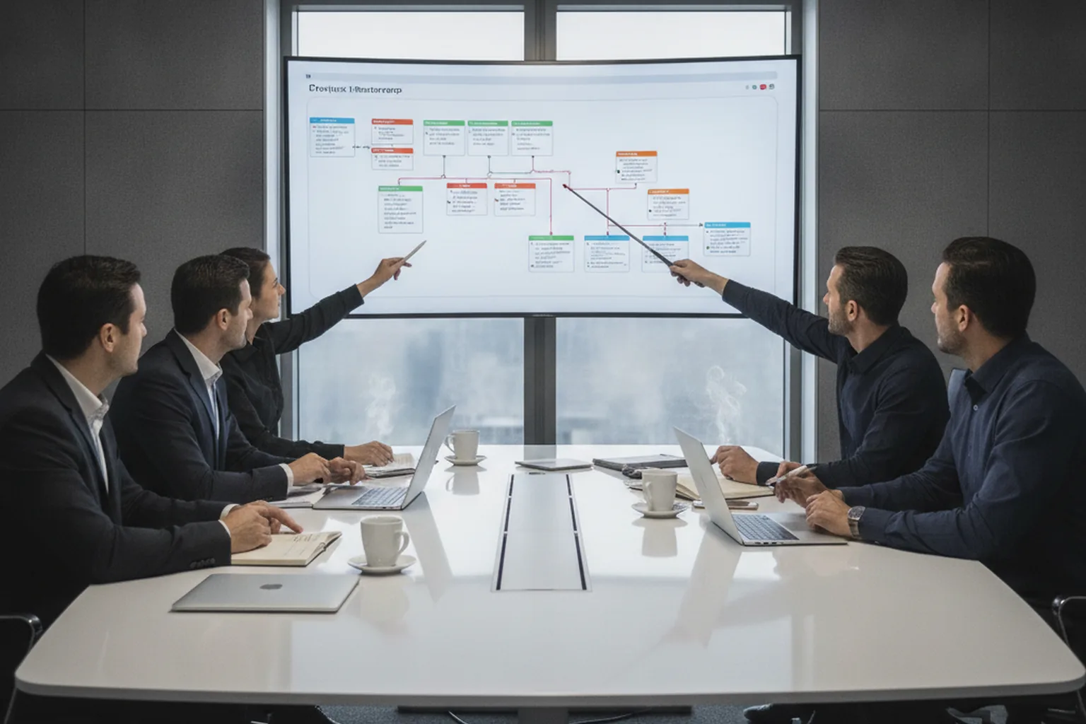 Team planning a custom software project roadmap