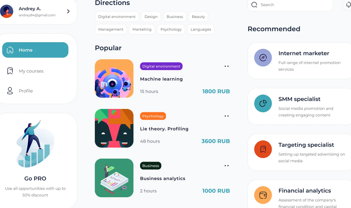 Admin console — content moderation, mentor and learner management, financial reporting, and payout reconciliation