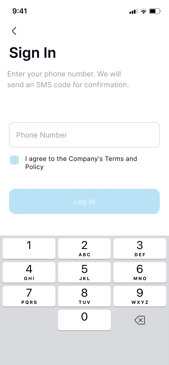 MakeWake SMS code verification — phone sign-in with one-time passcode for fast onboarding