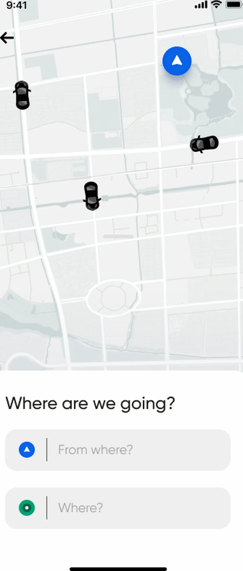 Taxi aggregator rider app — post-trip receipt with driver name, trip ID, total fare and star rating prompt