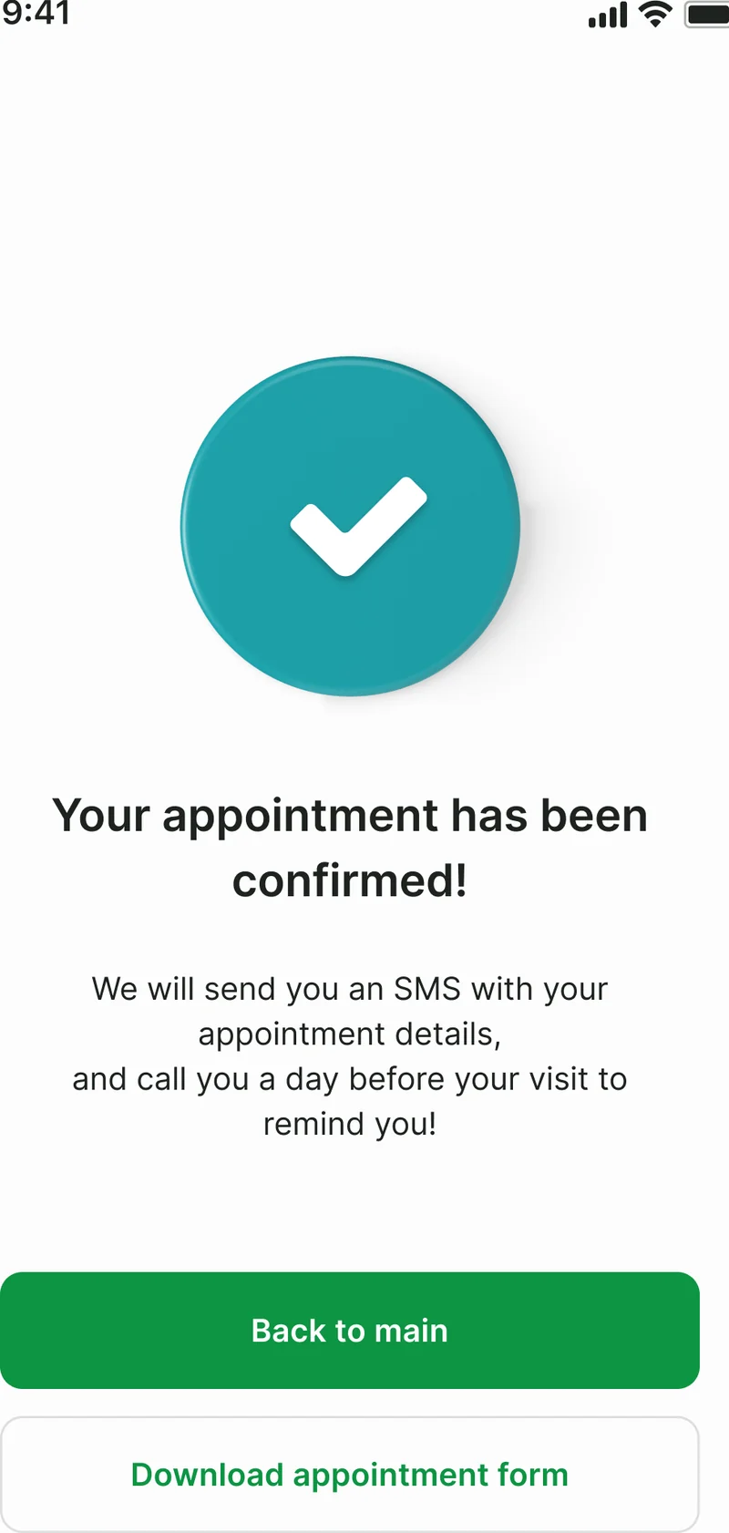 Unilab appointment booking flow — Swift / SwiftUI on iOS, scheduling-system adapter, multi-city office map
