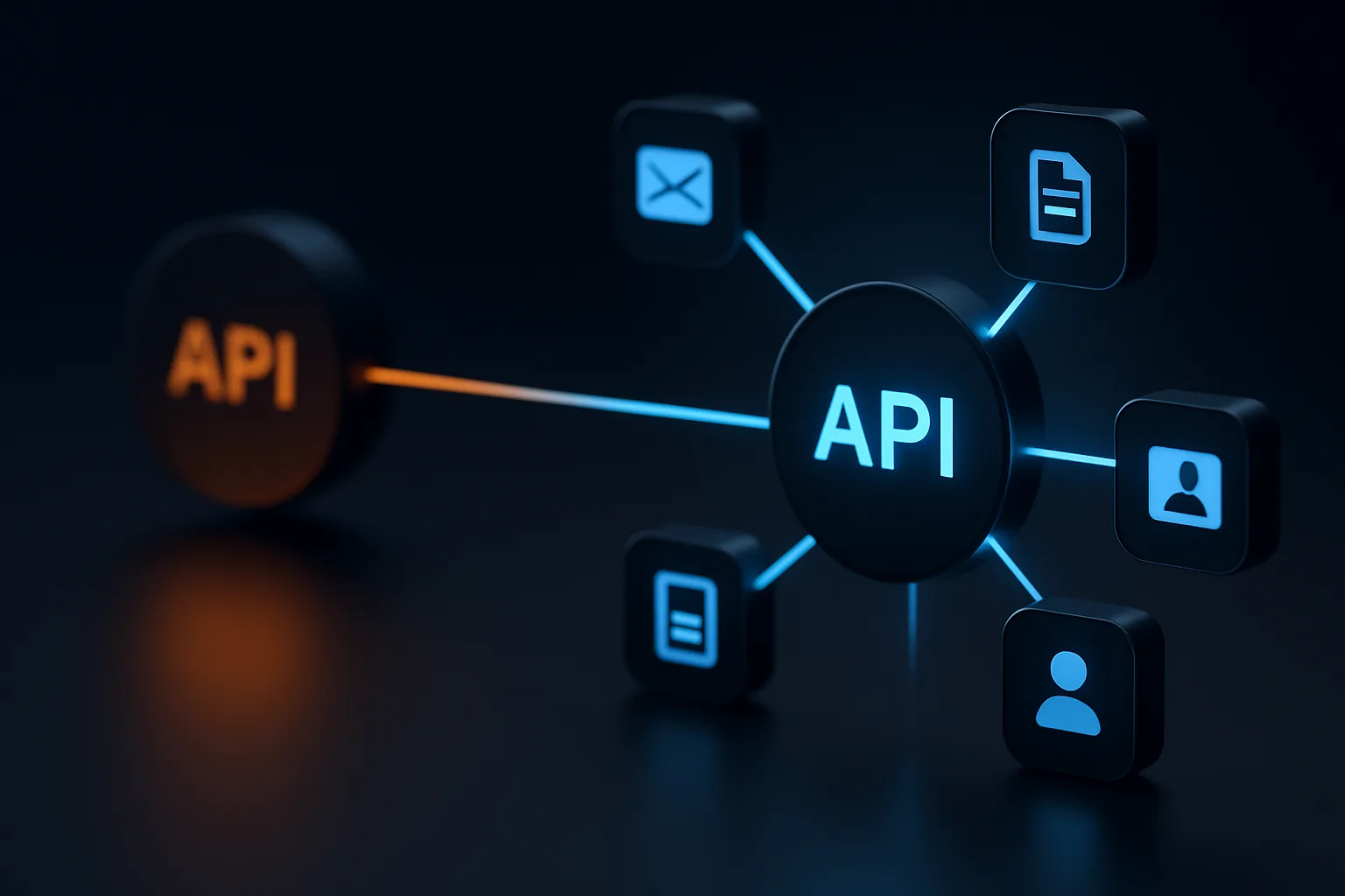 Abstract visualization of an API sunset transition with a fading deprecated node and a new illuminated API hub, representing migration from Assistants API to Responses API